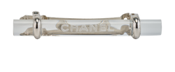 Chanel Logo Hair Barrette, Resin, Clear/Silver, MIF, B, 3*
